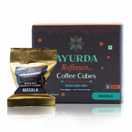 Masala Flavored Coffee Cubes with Low Processed Jaggery